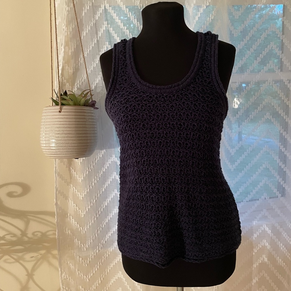 American Eagle Navy Blue Knitted Top